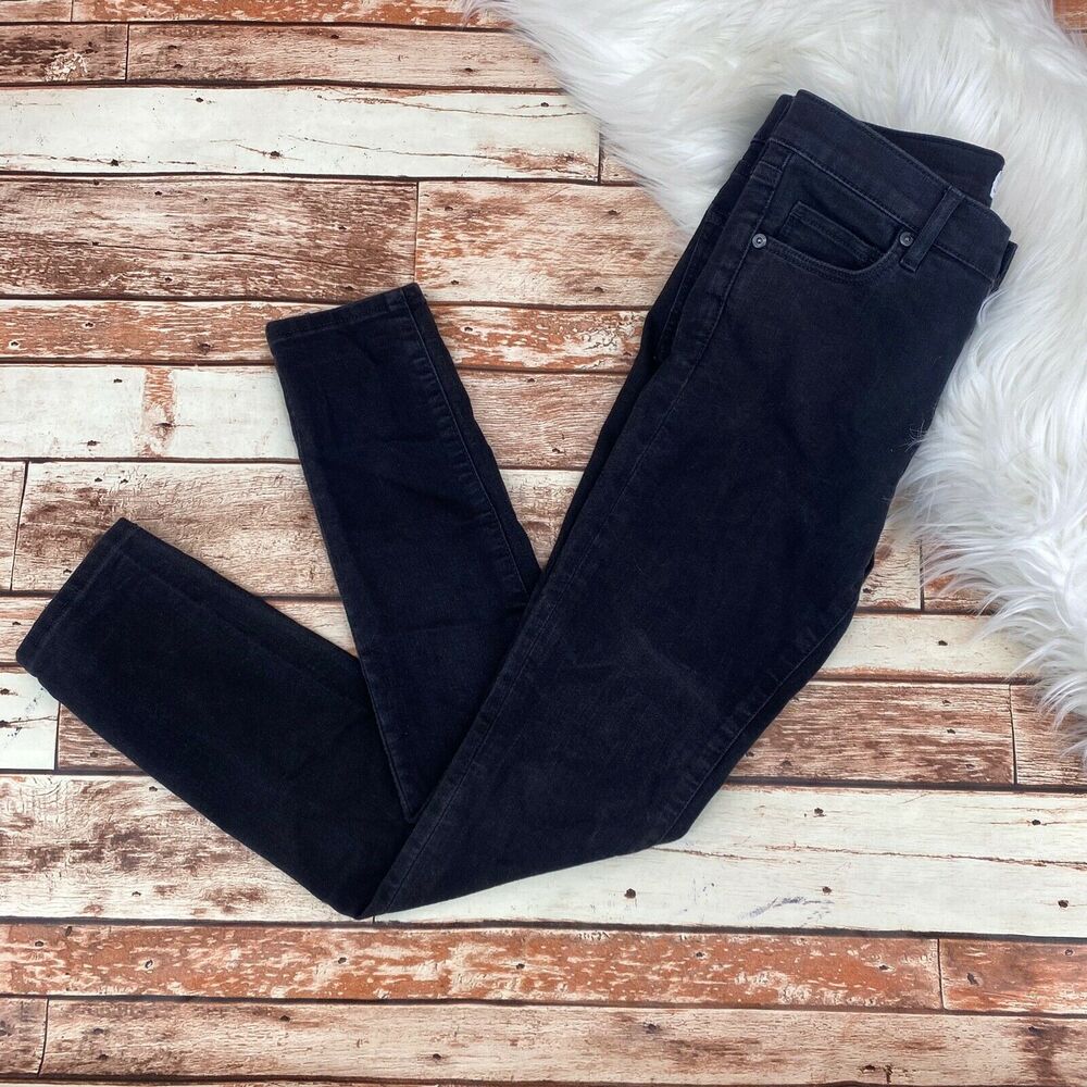 Ann Taylor LOFT Women's Made And Loved Modern Skinny Jeans Size 0/25 Black Zip